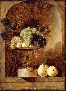 Grapes Peaches and Quinces in a Niche Frans Snyders
